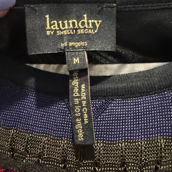 LAUNDRY by SHELLI SEGAL MIDI Dress Size M Rich Multicolored Western Fall Unique - Picture 8 of 14